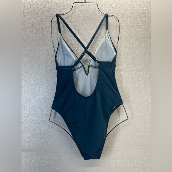 Swimsuit One Piece Bathing Suit Deep V Neck Crisscross Back Adjustable Strap - Picture 7 of 17